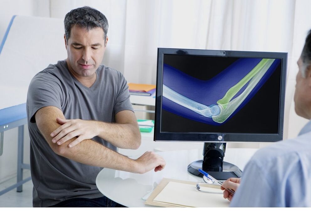 X -Ray resminde dirsek ekleminin eklemozu